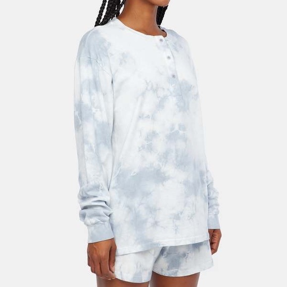 ANTHROPOLOGIE NWT Lacausa Unisex Lolo Henley in Cloud Wash - Picture 2 of 4